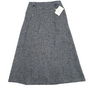 NEW $125 Orvis Donegal Tweed Boot Skirt! Navy Heather Heavier Weight Fully Lined